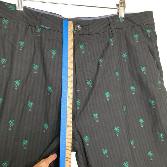 Scotch & Soda Shorts Mens 38 Blue Chino Cotton Embroidered Palm Trees Straight - Picture 8 of 13